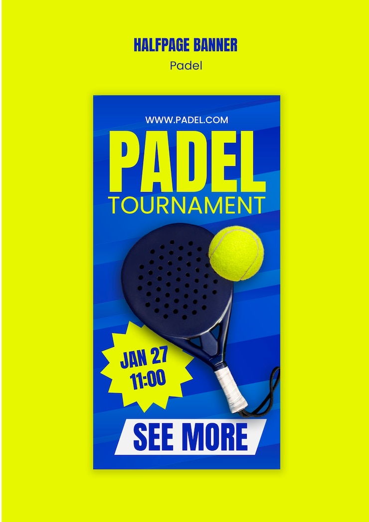 PSD gratuit projet de modèle de sport de padel