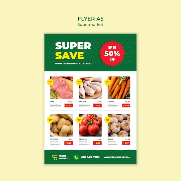 Projet de modèle de supermarché