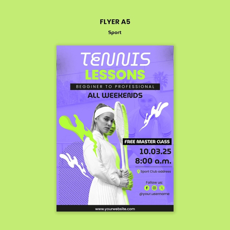 PSD gratuit projet de modèle de tennis
