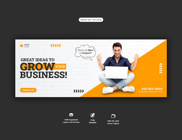 Promotion d'entreprise et modèle de couverture Facebook d'entreprise