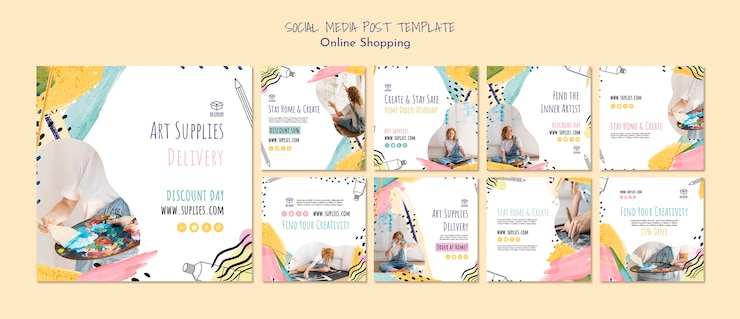 PSD gratuit publication d'art sur les réseaux sociaux