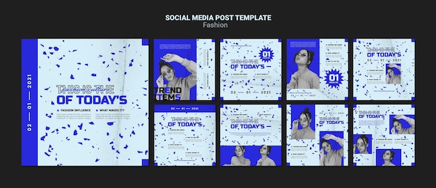 PSD gratuit publication sur les médias sociaux de mode