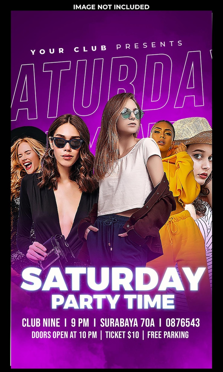 PSD gratuit publication sur les réseaux sociaux du flyer du club dj party