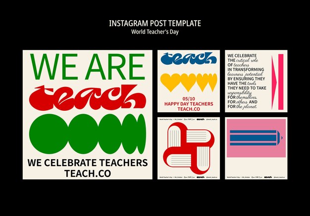 Publications Instagram de célébration de la Journée mondiale des enseignants