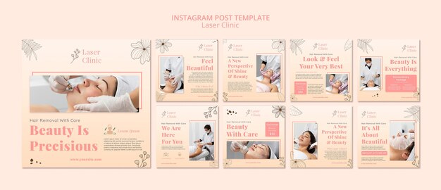 Publications instagram de la clinique laser professionnelle