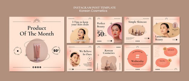 Publications Instagram sur les cosmétiques coréens