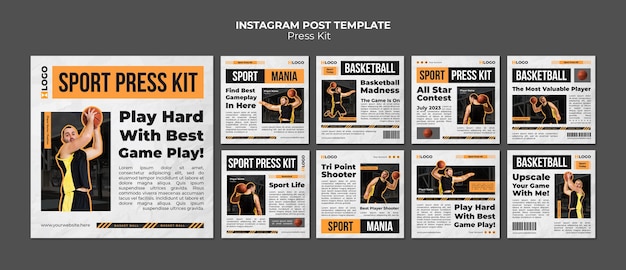 PSD gratuit publications instagram du dossier de presse