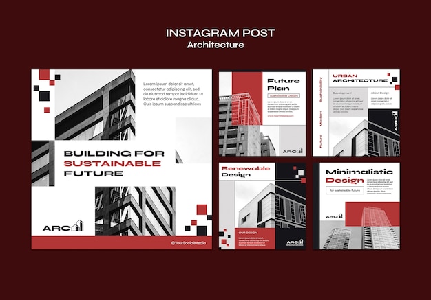 Publications Instagram Du Projet D'architecture Design Plat