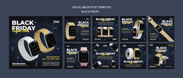 PSD gratuit publications instagram du vendredi noir