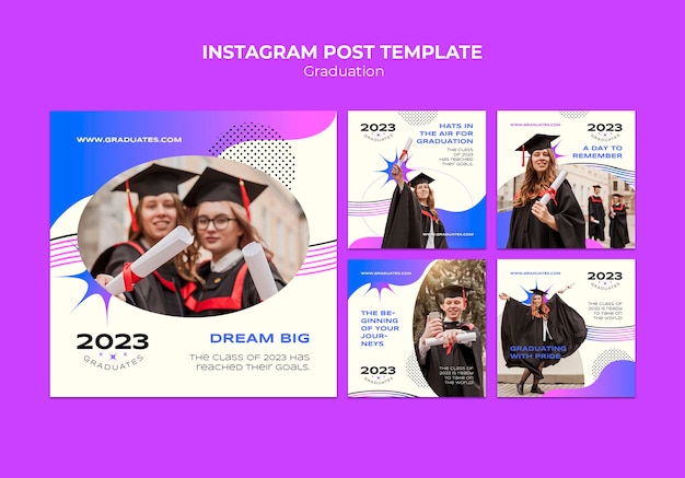 Publications Instagram De L'événement De Remise Des Diplômes En Dégradé