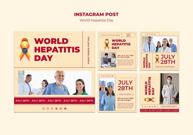 Publications instagram de la journée mondiale contre l'hépatite