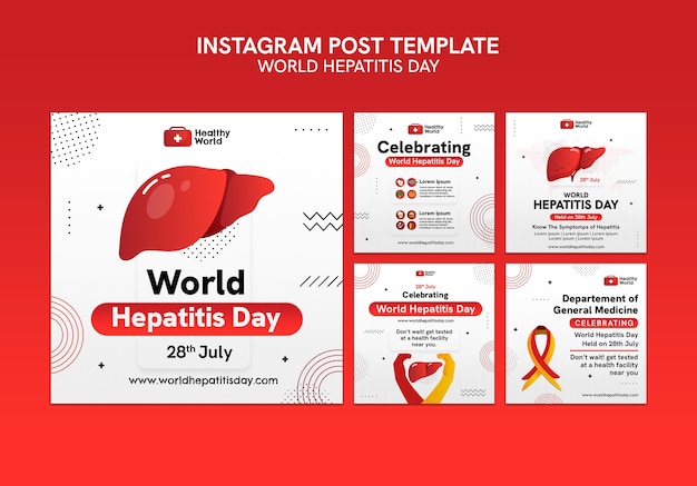 Publications instagram de la journée mondiale contre l'hépatite