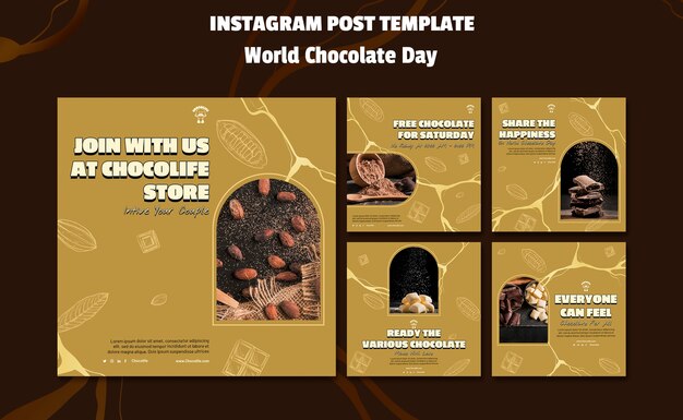 Publications instagram de la journée mondiale du chocolat