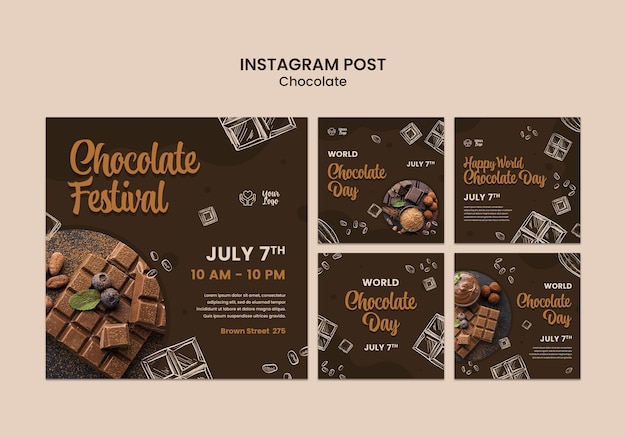 Publications instagram de la journée mondiale du chocolat