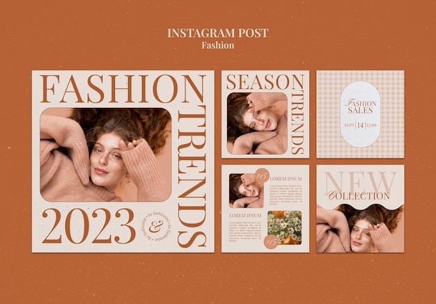 PSD gratuit publications instagram sur les tendances de la mode