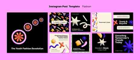 PSD gratuit publications instagram sur les tendances de la mode