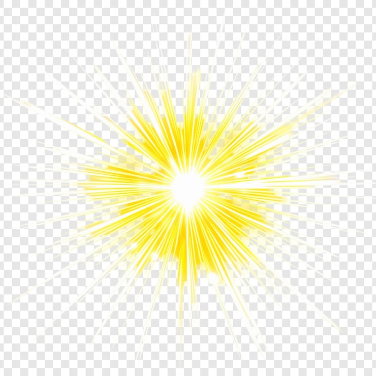 PSD gratuit radiant yellow burst une explosion de lumière éblouissante vibrante et énergique parfaite pour les arrière-plans ou les éléments de conception
