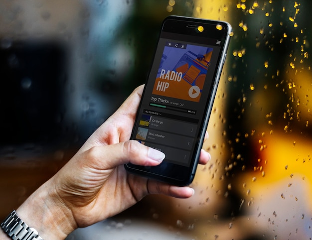 Radio musique en streaming sur un smartphone