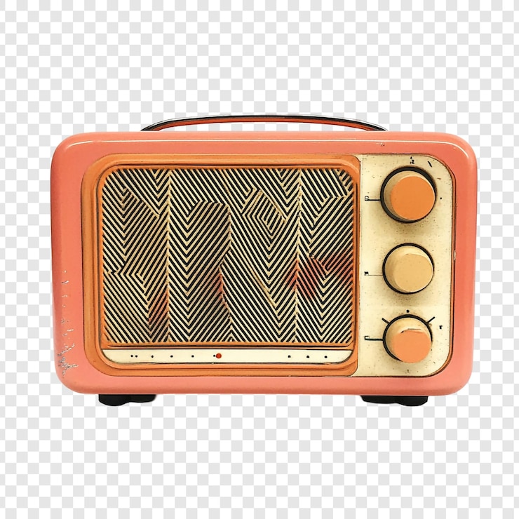 PSD gratuit une radio rétro vintage, une explosion du passé