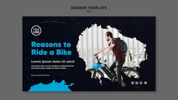 Raisons De Monter Un Modèle De Bannière Publicitaire De Vélo