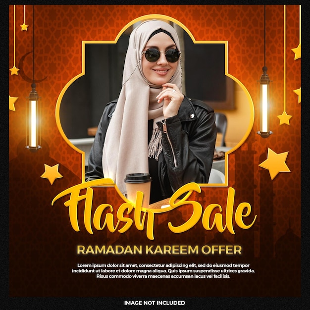 PSD gratuit ramadan vente médias sociaux et publication instagram