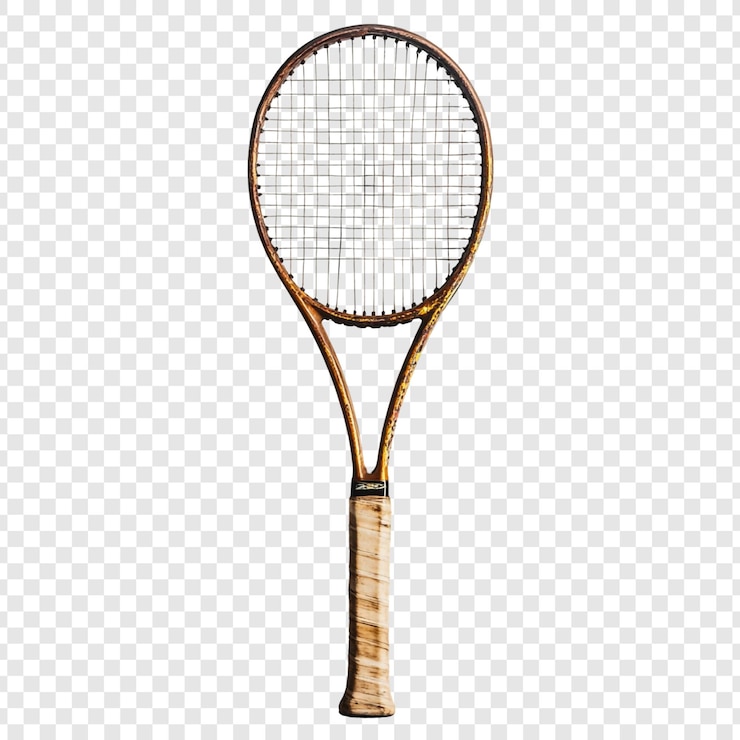 PSD gratuit une raquette de tennis d'époque un aperçu de l'âge d'or du tennis