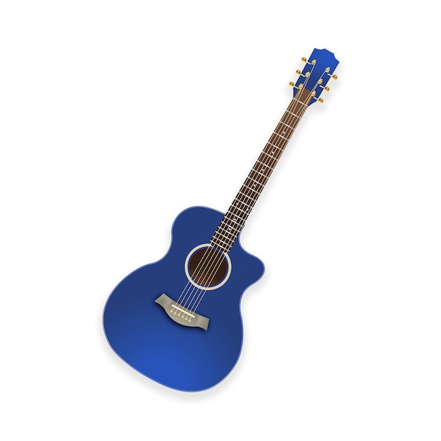 PSD gratuit realistic guitar illustration isolated