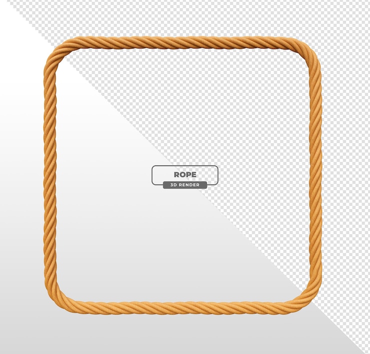 PSD gratuit rendering 3d du cadre de corde carré
