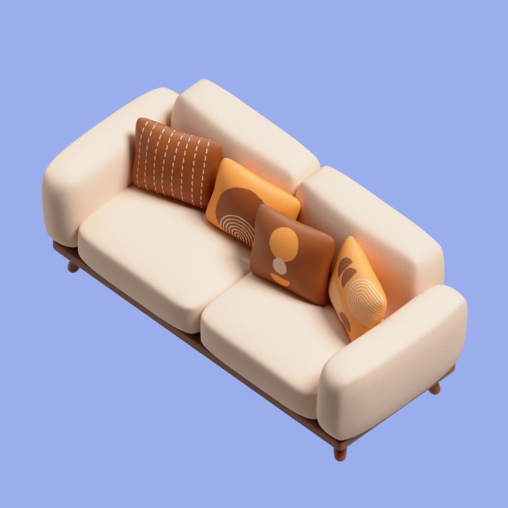 PSD gratuit rendering 3d de l'icône du meuble