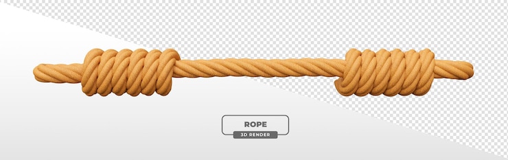 PSD gratuit rendering 3d réaliste d'une corde nouée