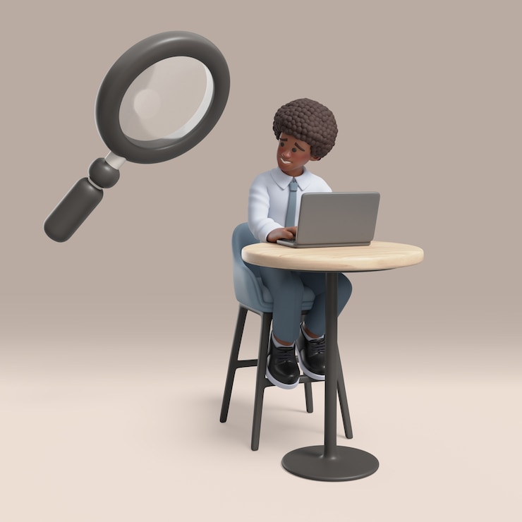 PSD gratuit rendez-vous 3d de la pose du personnage de l'homme d'affaires afro