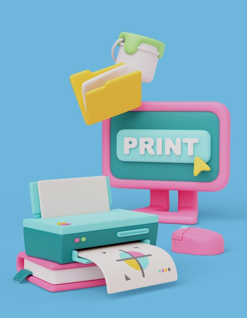 Rendu 3D de l'arrière-plan de conception graphique verticale