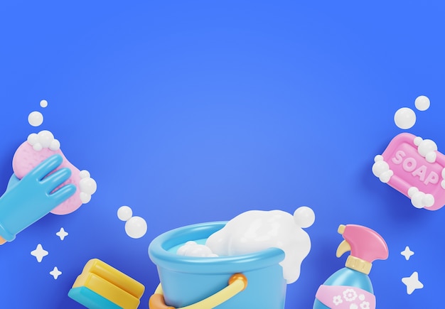 rendu 3D de l'arrière-plan du ménage