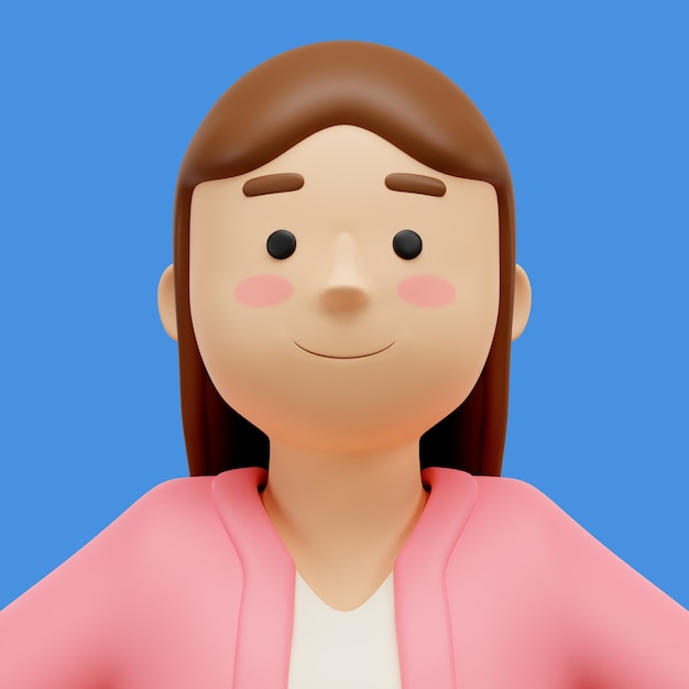 PSD gratuit rendu 3d d'un avatar