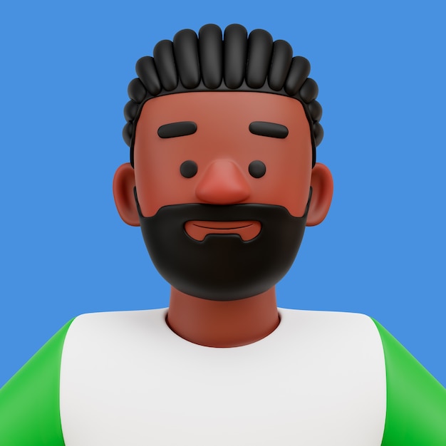 PSD gratuit rendu 3d d'un avatar