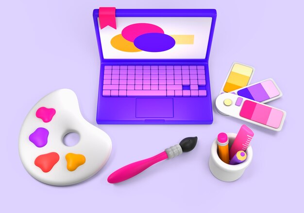 rendu 3D de la conception graphique