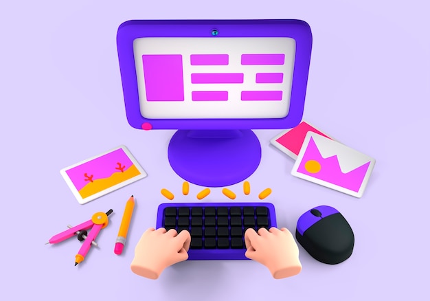 rendu 3D de la conception graphique