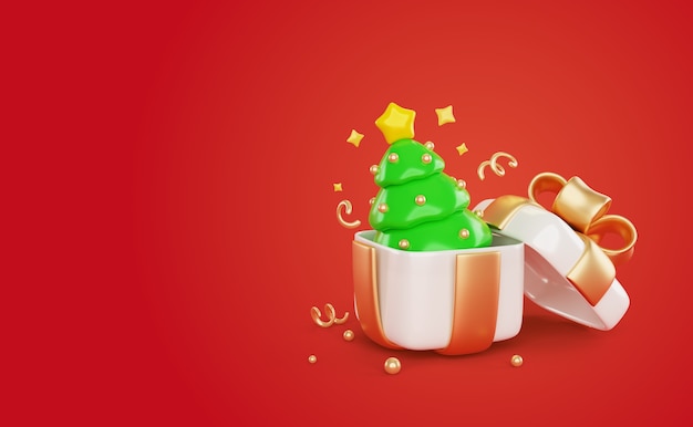 PSD gratuit rendu 3d du fond de noël