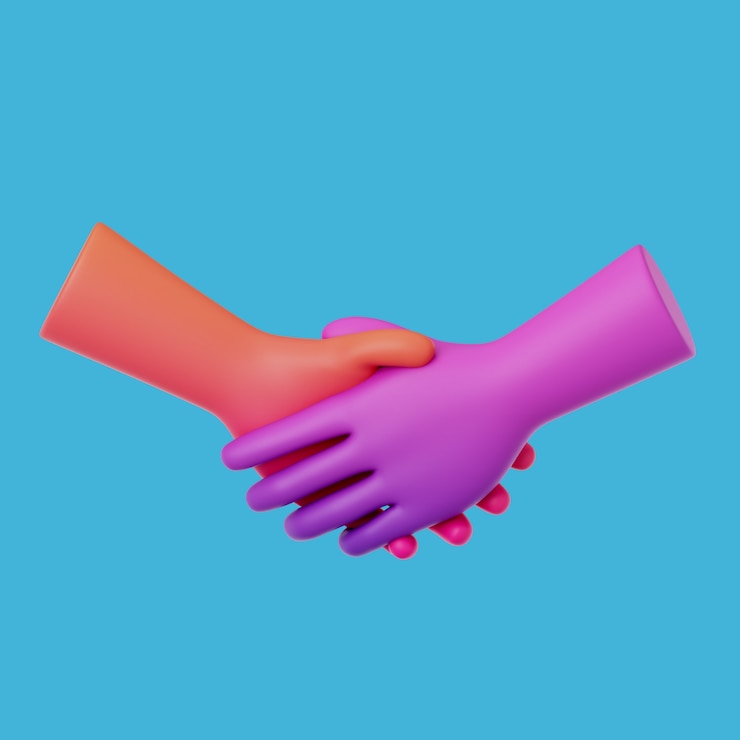 PSD gratuit rendu 3d du geste de la main