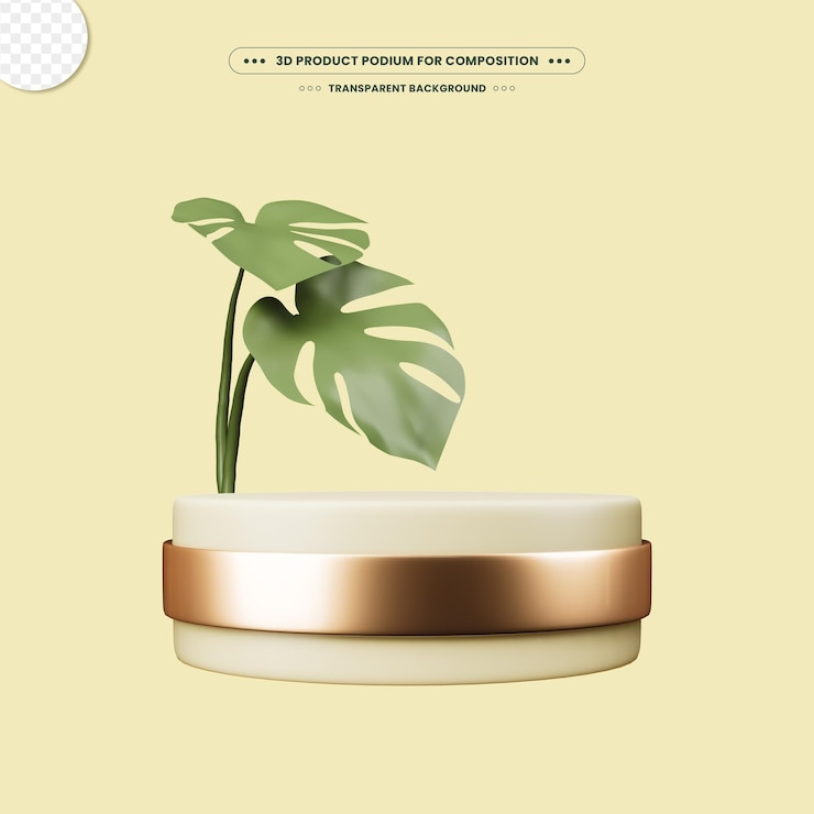 PSD gratuit rendu 3d du podium des produits dorés de luxe