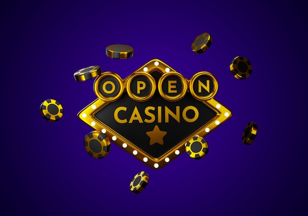 PSD gratuit rendu 3d des éléments du casino