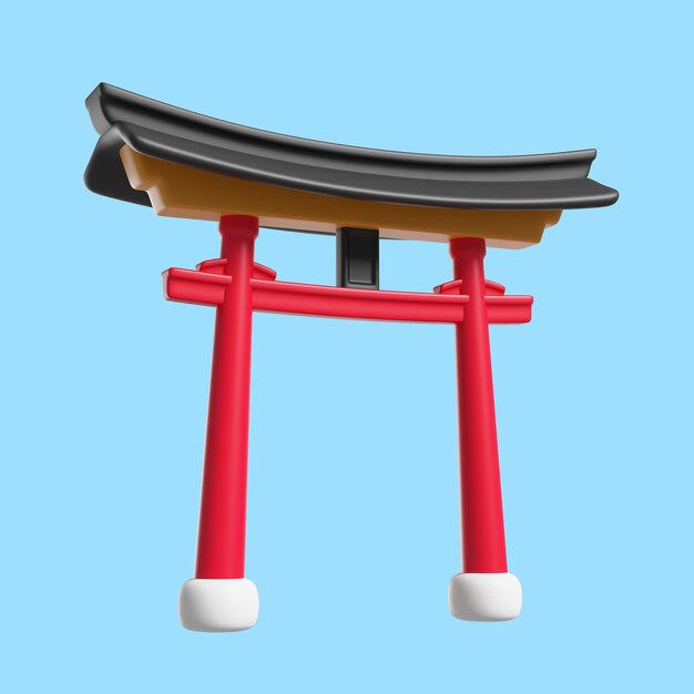 Rendu 3D de l'icône du Japon