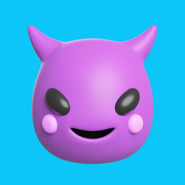 Rendu 3D de l'icône emoji
