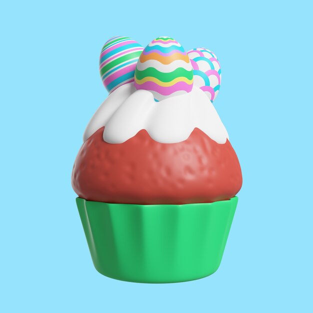 Rendu 3D de l'icône de Pâques