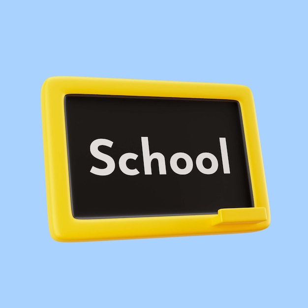PSD gratuit rendu 3d de l'icône de retour à l'école