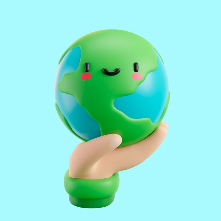 PSD gratuit rendu d'icône 3d pour un mode de vie végétalien
