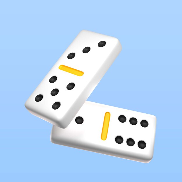 Rendu d'icône de dominos de casino