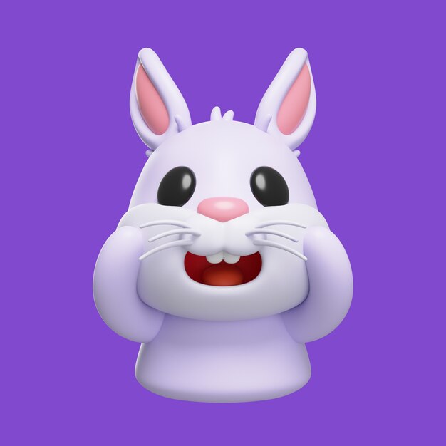 Le rendu de l'icône de l'emoji du lapin