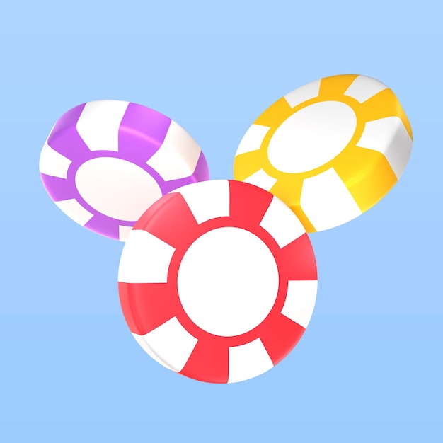 Rendu d'icône de jetons de poker de casino
