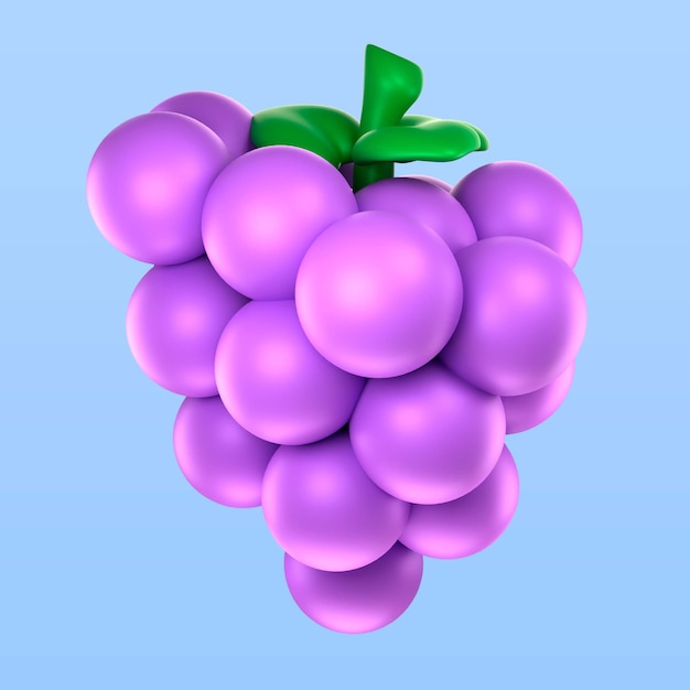 PSD gratuit rendu de l'icône de raisins casino